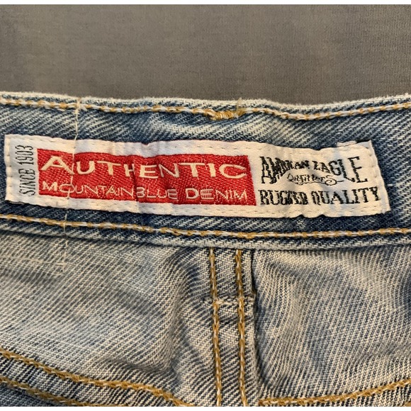 American Eagle Outfitters Jeans Mens 38x30 Blue Light Wash Straight Leg Classic - Picture 2 of 11